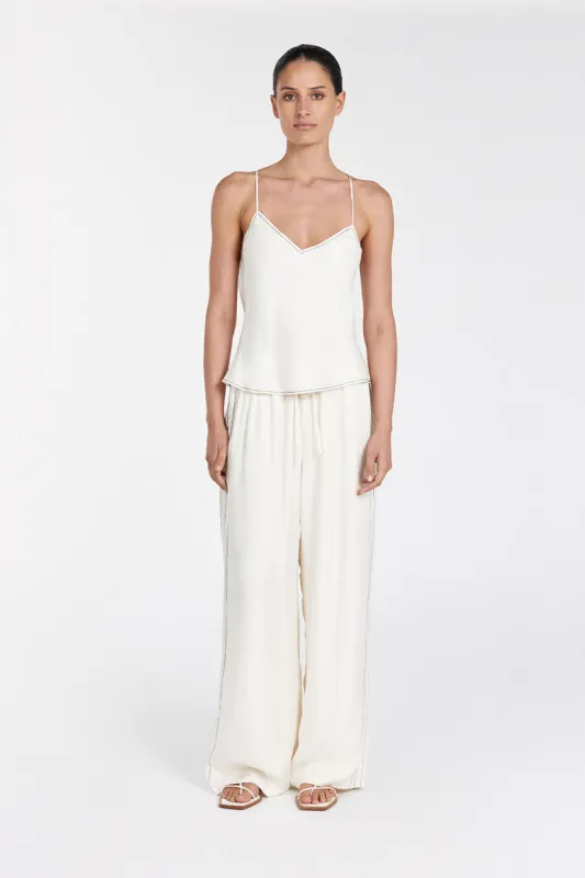 KEELY CREAM CUPRO DRAWSTRING PANT sold by Dissh