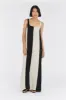 AGI NATURAL COLOUR BLOCK MAXI DRESS sold by Dissh