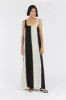 AGI NATURAL COLOUR BLOCK MAXI DRESS sold by Dissh