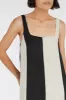 AGI NATURAL COLOUR BLOCK MAXI DRESS sold by Dissh