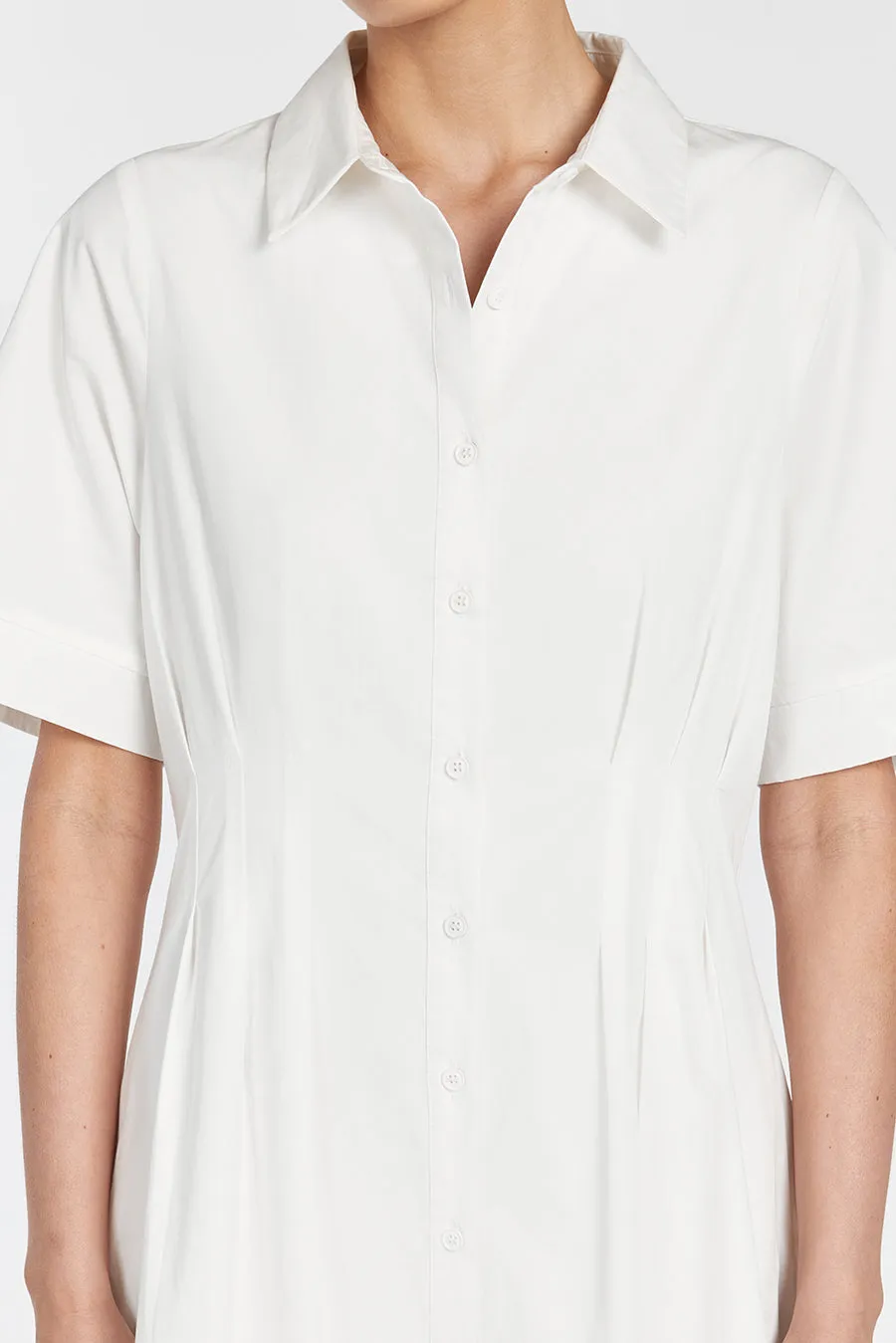 TALLULAH WHITE COTTON MIDI DRESS sold by Dissh product image thumbnail 5