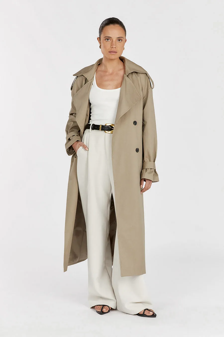 CAMERON MOSS TRENCH COAT sold by Dissh