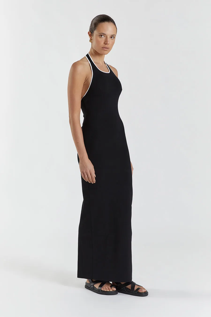 KARLIE BLACK BIND HALTER KNIT DRESS sold by Dissh product image thumbnail 3