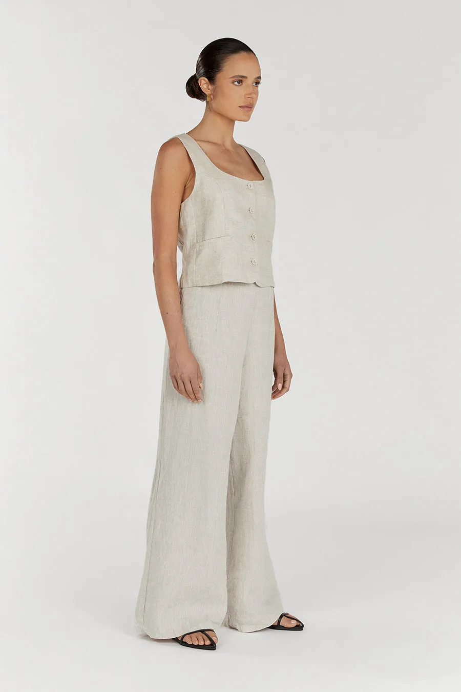 FLICK NATURAL LINEN PANT sold by Dissh product image thumbnail 3