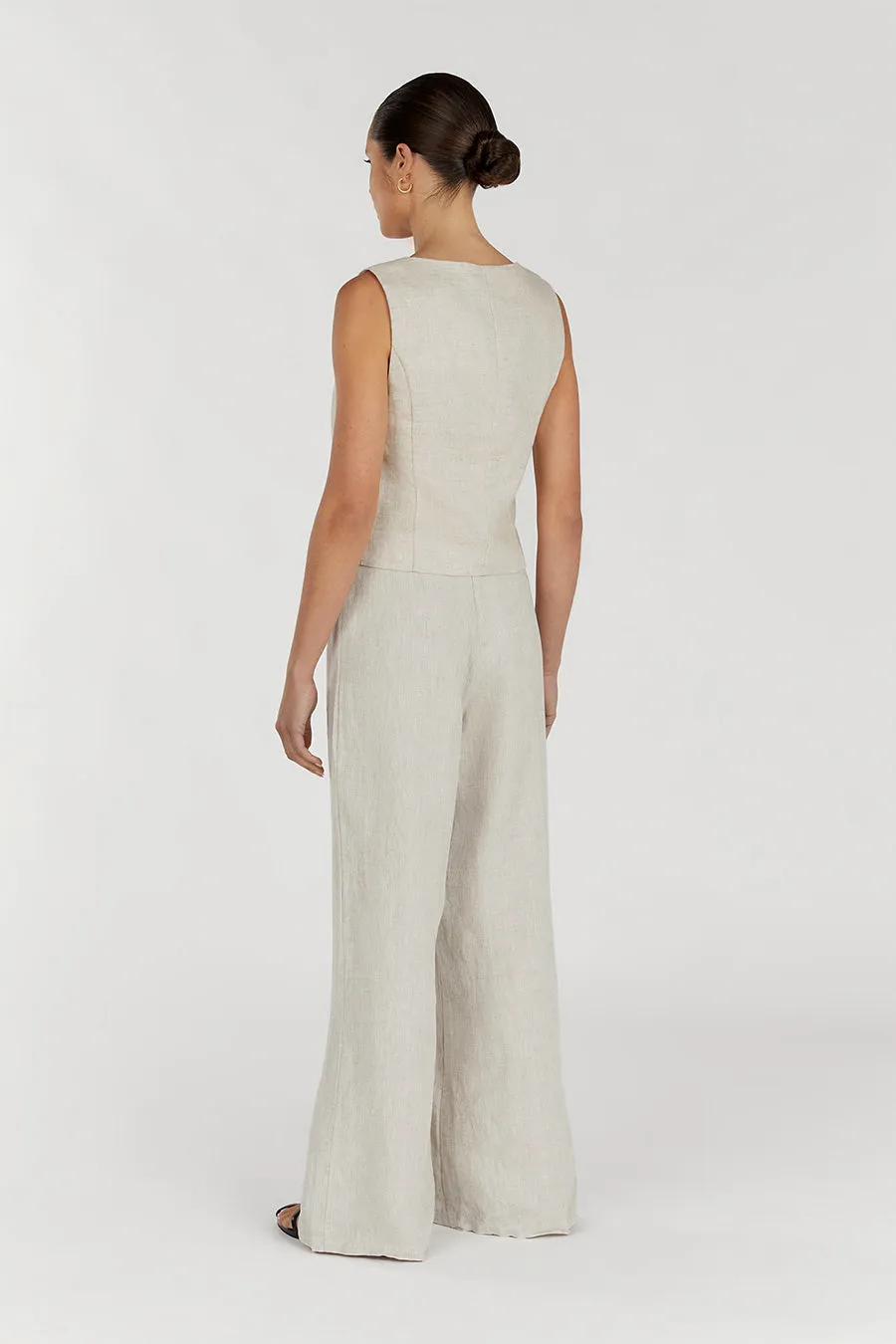 FLICK NATURAL LINEN PANT sold by Dissh product image thumbnail 4