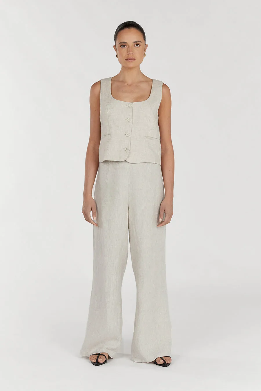 FLICK NATURAL LINEN PANT sold by Dissh product image thumbnail 2