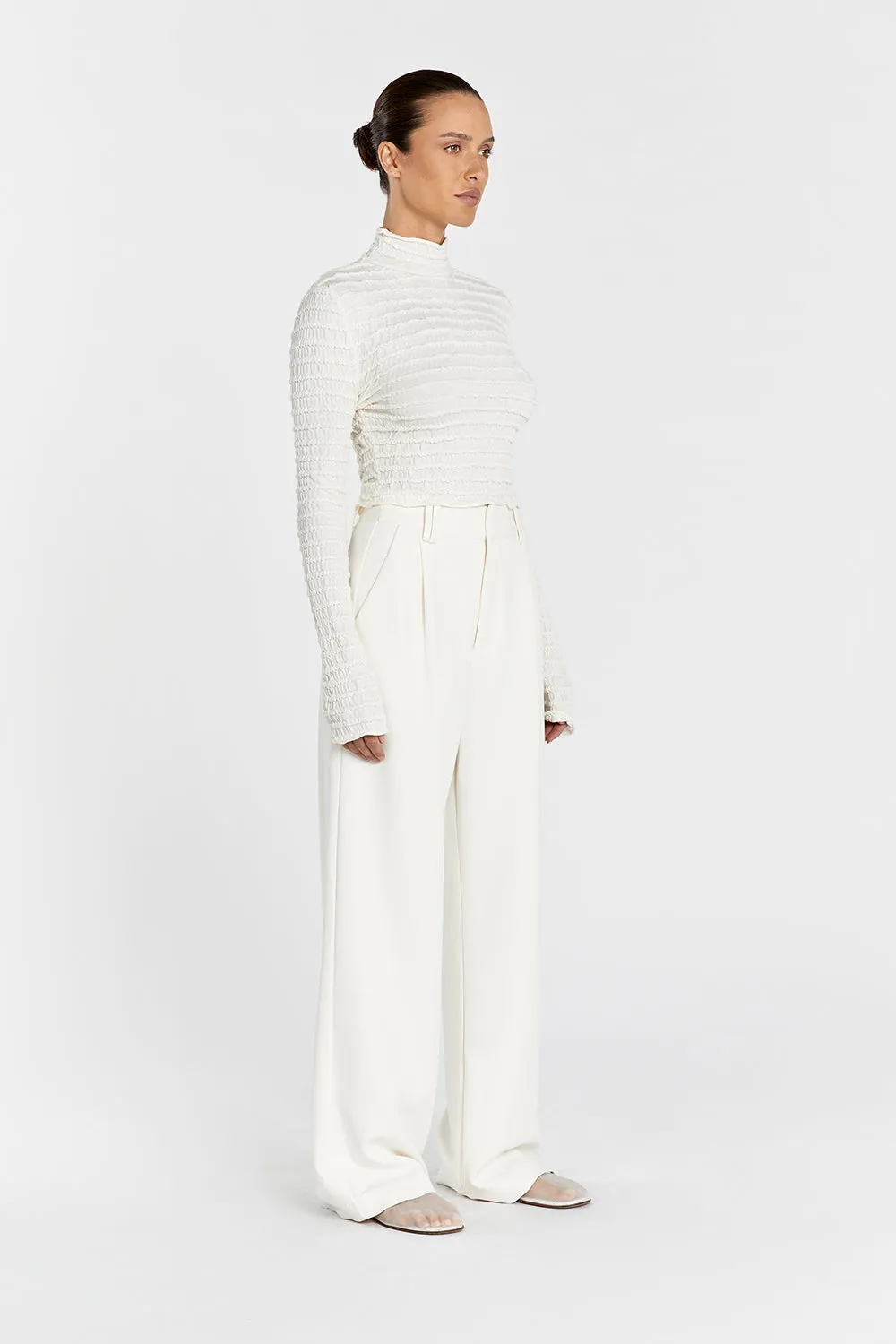 HENDRICK CREAM LONG SLEEVE KNIT TOP sold by Dissh product image thumbnail 3
