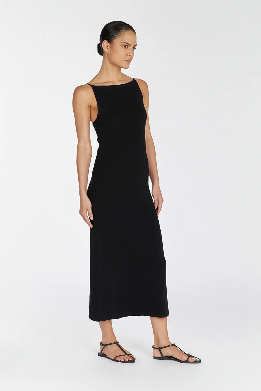 TAYLOR BLACK KNIT MIDI DRESS sold by Dissh product image thumbnail 3