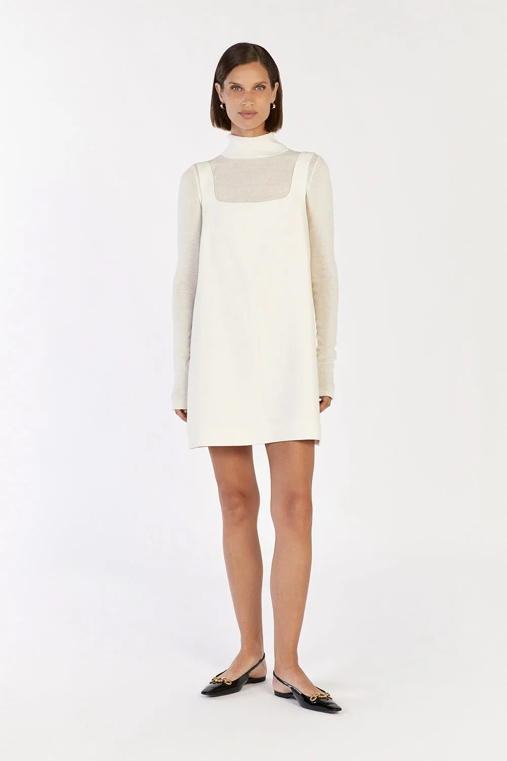 ROSA CREAM SHIFT MINI DRESS | Parallel