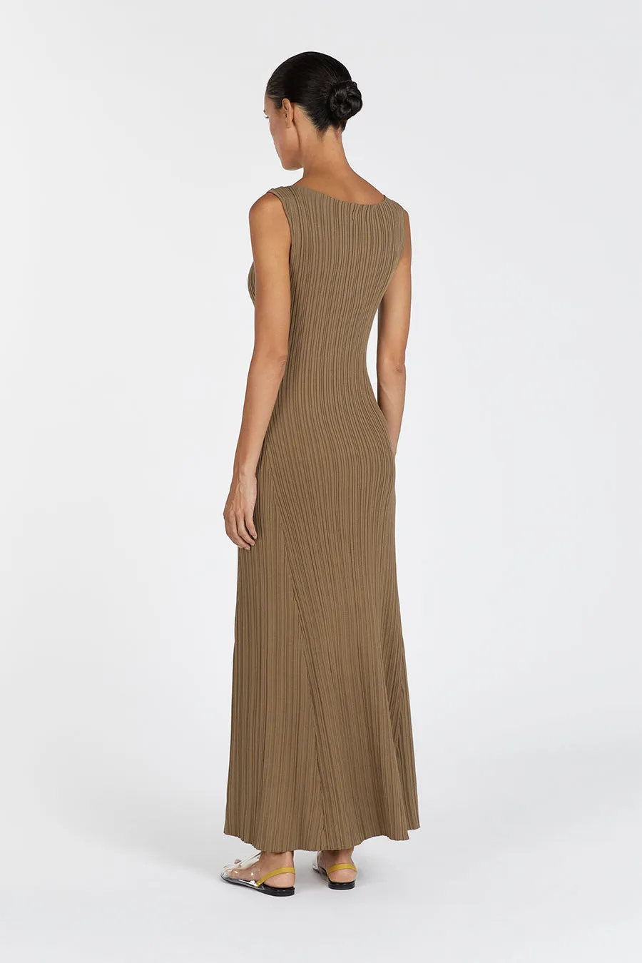 IVY KHAKI S/LESS MIDI DRESS sold by Dissh product image thumbnail 4