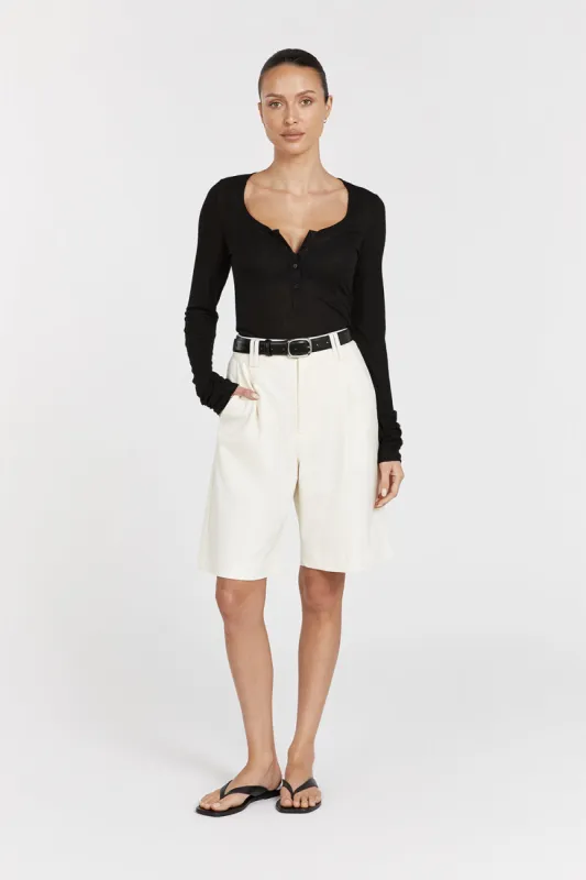 ARDEN BLACK LONG SLEEVE TOP sold by Dissh