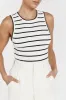 HENRY WHITE STRIPED KNIT TANK sold by Dissh