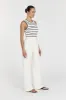 HENRY WHITE STRIPED KNIT TANK sold by Dissh