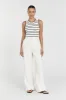 HENRY WHITE STRIPED KNIT TANK sold by Dissh