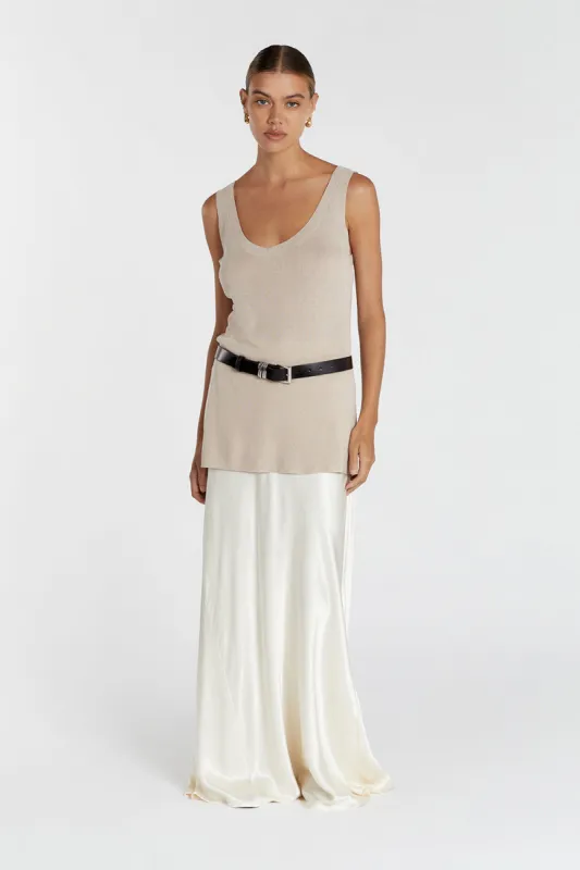 ALIA NATURAL SCOOP KNIT TANK sold by Dissh