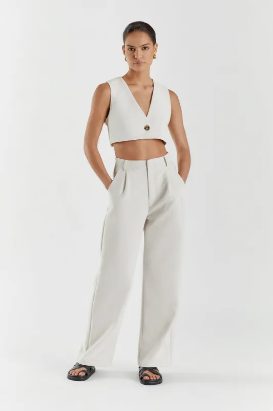 ROWAN BONE CROPPED VEST sold by Dissh