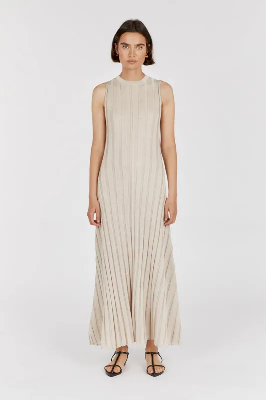 EDEN NATURAL SLEEVELESS MAXI DRESS sold by Dissh