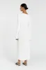 REIGN WHITE SLEEVED KNIT MIDI DRESS sold by Dissh