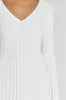 REIGN WHITE SLEEVED KNIT MIDI DRESS sold by Dissh