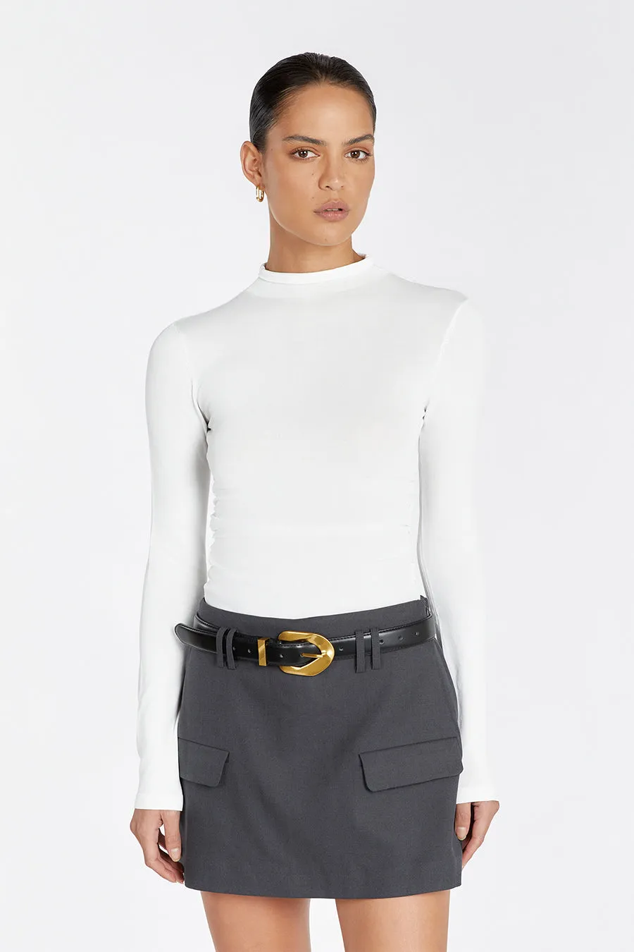 NIX OFF WHITE LONG SLEEVE TOP sold by Dissh product image thumbnail 2