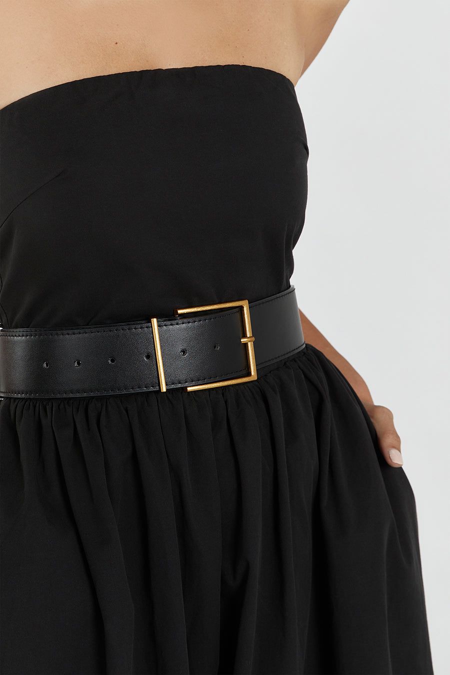 MONTY BLACK COTTON BUBBLE DRESS sold by Dissh product image thumbnail 5