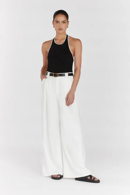 KARLIE BLACK BIND HALTER TOP sold by Dissh