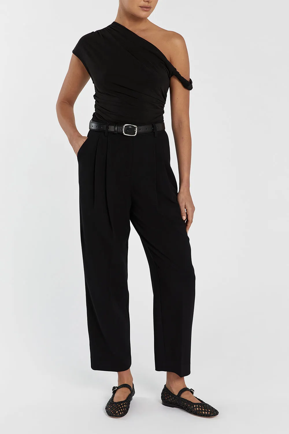 CAREY BLACK TAPERED PANT sold by Dissh product image thumbnail 2
