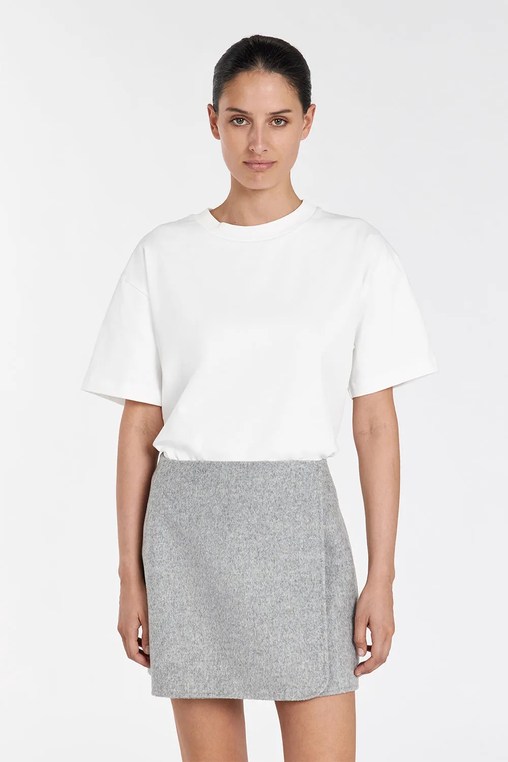 JERI SILVER WOOL MINI SKIRT sold by Dissh product image thumbnail 5