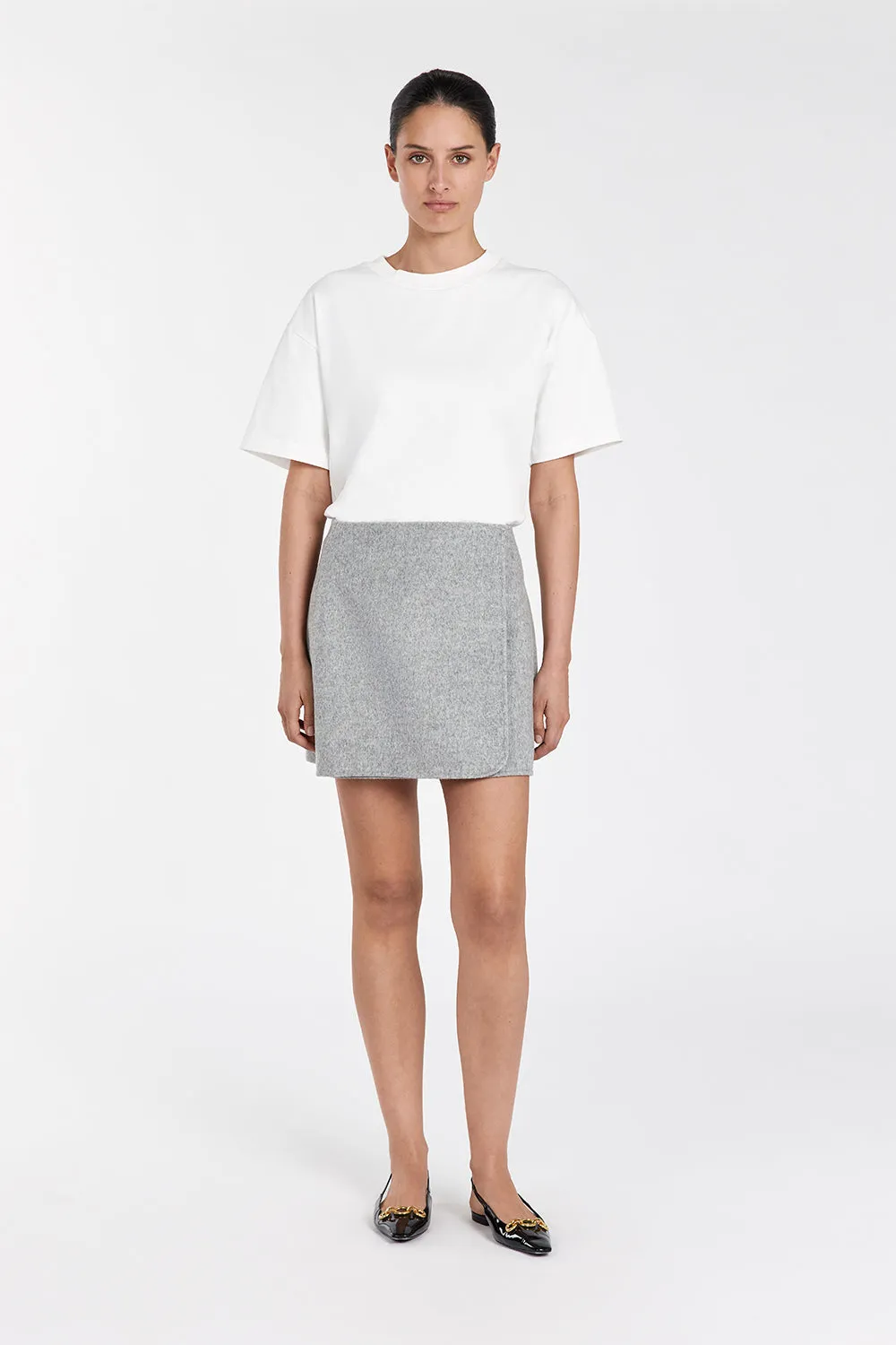 JERI SILVER WOOL MINI SKIRT sold by Dissh product image thumbnail 4