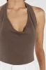 ALICE LATTE COWL NECK HALTER TOP sold by Dissh