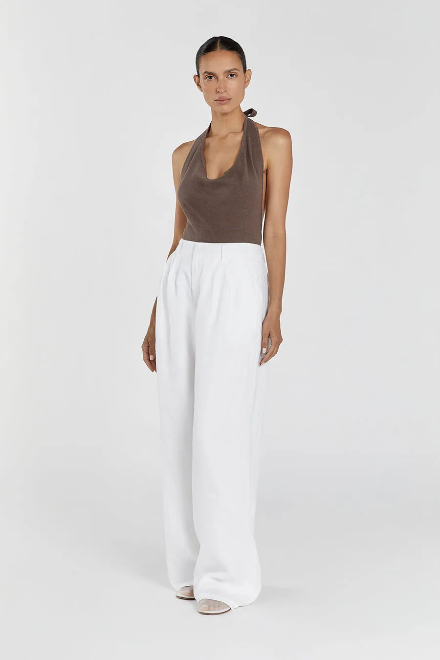 ALICE LATTE COWL NECK HALTER TOP sold by Dissh