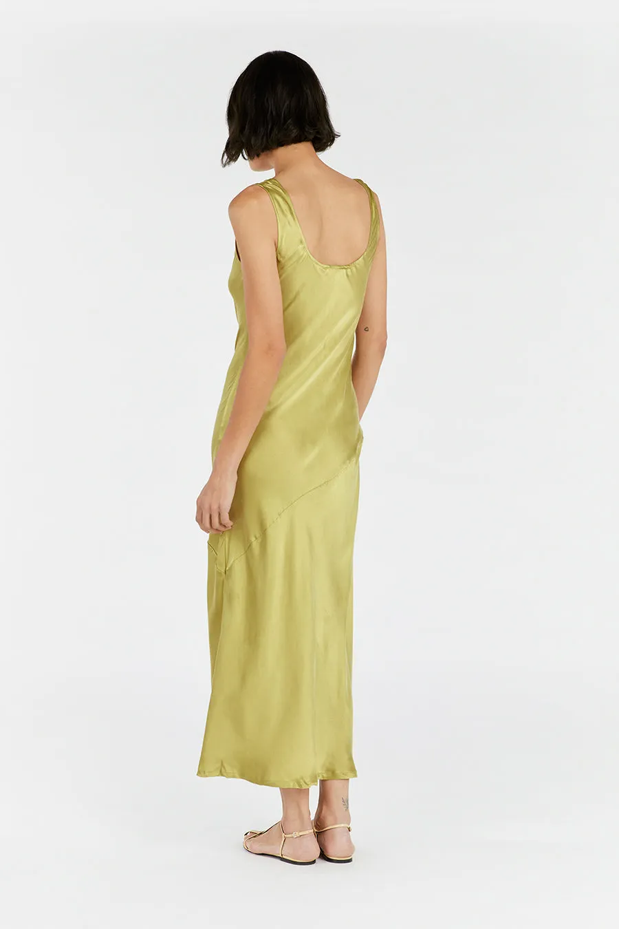 JACKIE PEAR SILK MAXI DRESS sold by Dissh product image thumbnail 4
