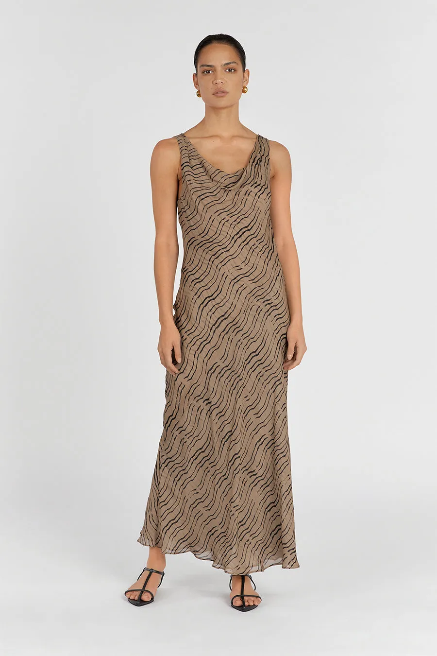 CLAIR CHOC COWL NECK MAXI DRESS sold by Dissh product image thumbnail 2