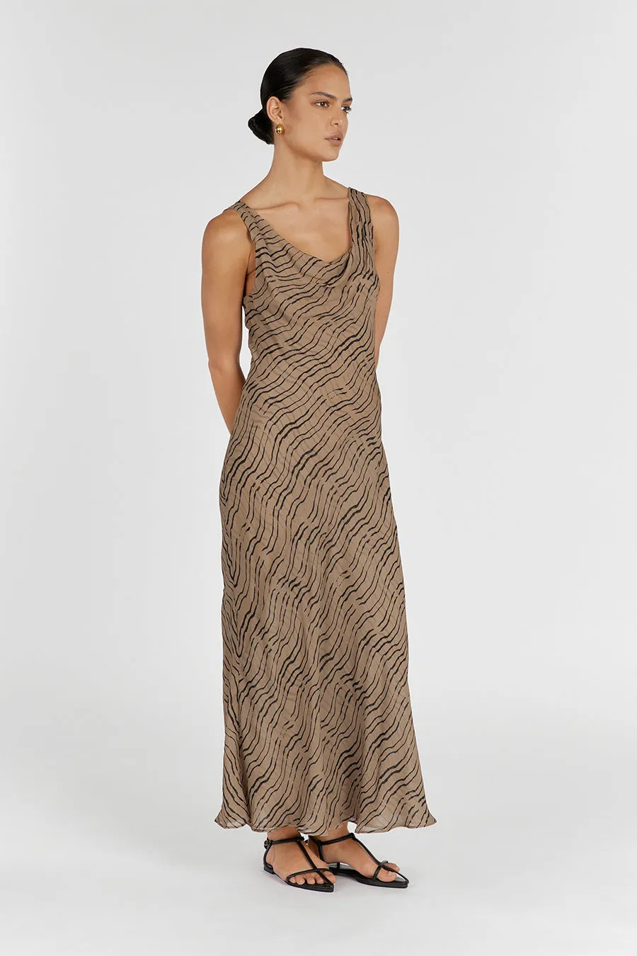 CLAIR CHOC COWL NECK MAXI DRESS sold by Dissh product image thumbnail 3
