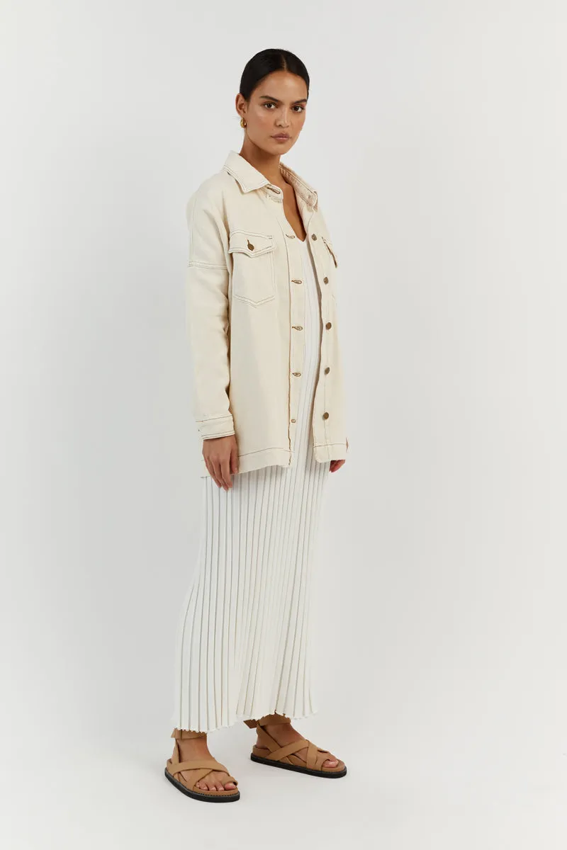 PERI CREAM DENIM SHACKET sold by Dissh product image thumbnail 3