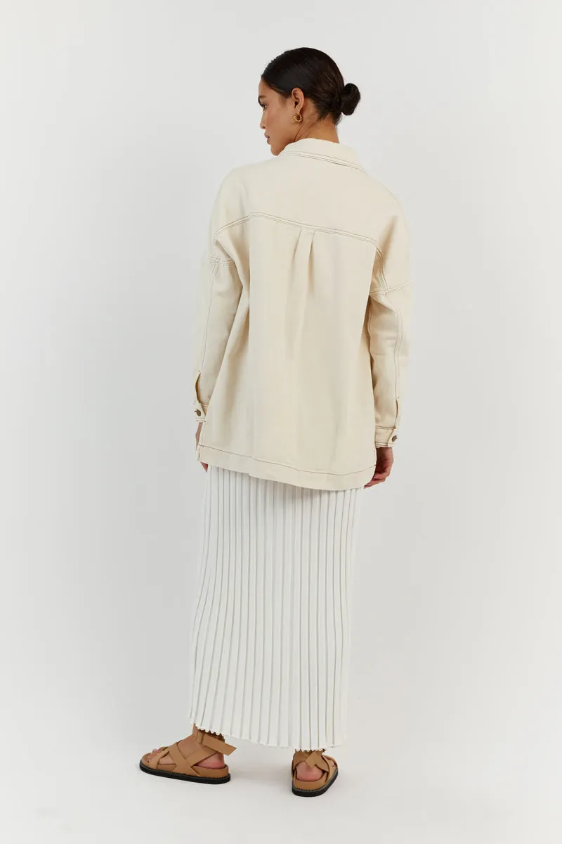 PERI CREAM DENIM SHACKET sold by Dissh product image thumbnail 4