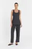CAREY CHARCOAL SCOOP NECK TOP sold by Dissh