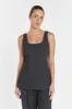 CAREY CHARCOAL SCOOP NECK TOP sold by Dissh