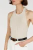 GOLDIE NATURAL HALTER TOP sold by Dissh