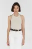 GOLDIE NATURAL HALTER TOP sold by Dissh