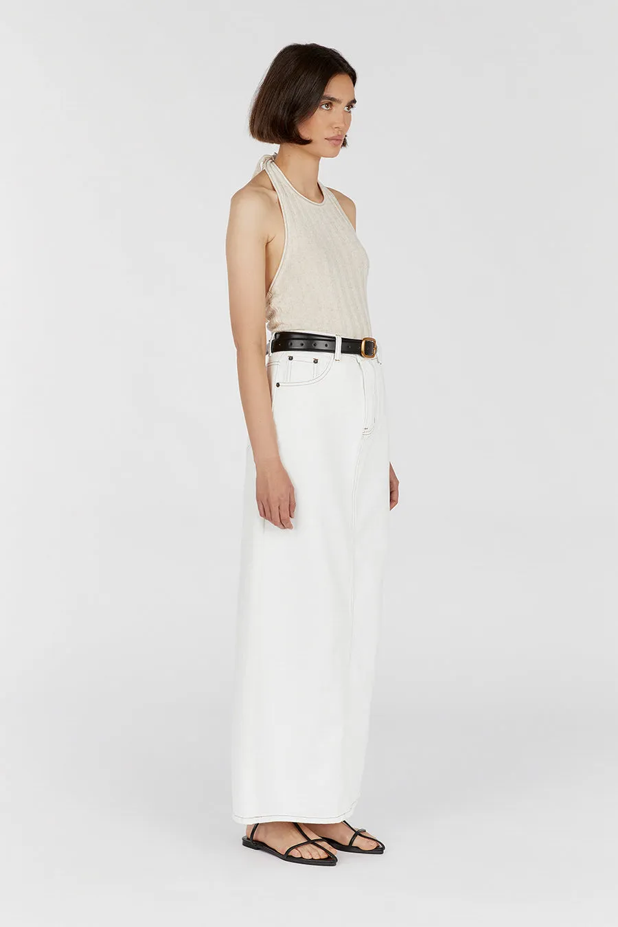 GOLDIE NATURAL HALTER TOP sold by Dissh product image thumbnail 3