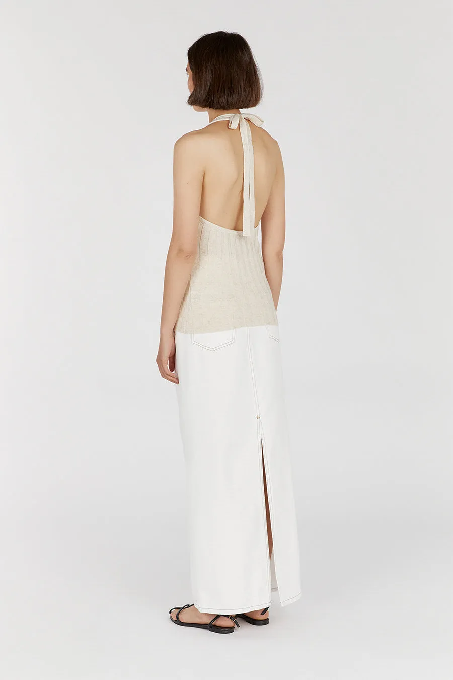 GOLDIE NATURAL HALTER TOP sold by Dissh product image thumbnail 4