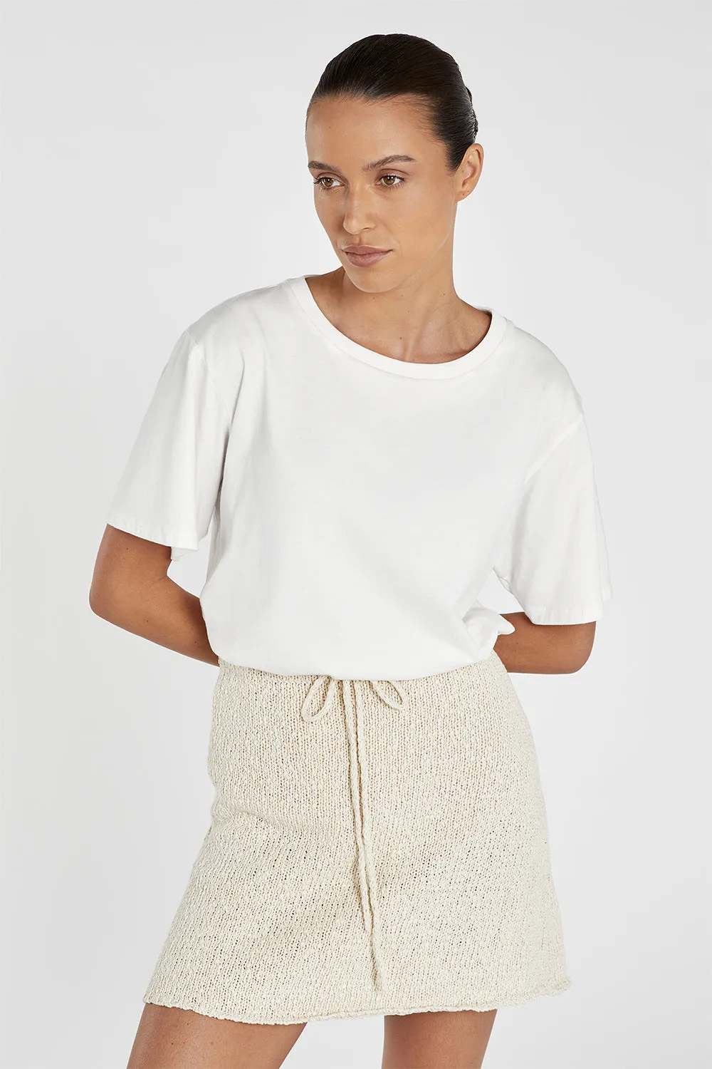 DION NATURAL BOUCLE MINI SKIRT sold by Dissh product image thumbnail 2