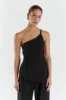 ROWAN BLACK ASYM TOP sold by Dissh