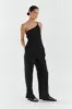 ROWAN BLACK ASYM TOP sold by Dissh