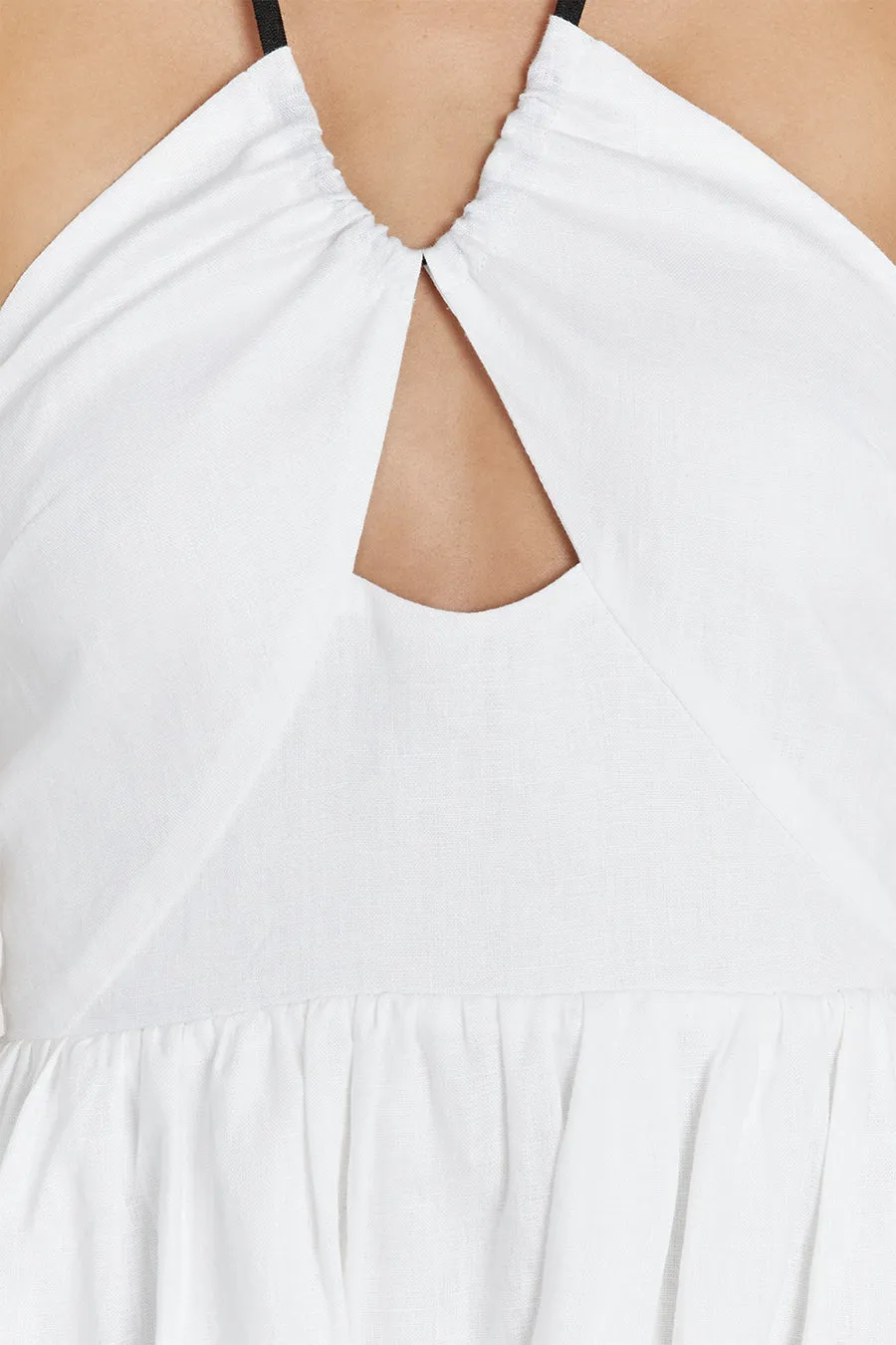 ALYSSA WHITE LINEN MAXI DRESS sold by Dissh product image thumbnail 5