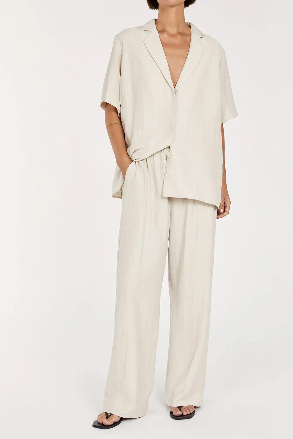 SHANIYA NATURAL LINEN BLEND PANT sold by Dissh product image thumbnail 2