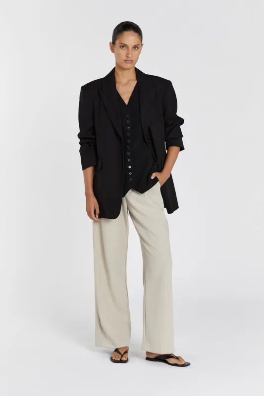 CELINE BLACK LONGLINE VEST sold by Dissh