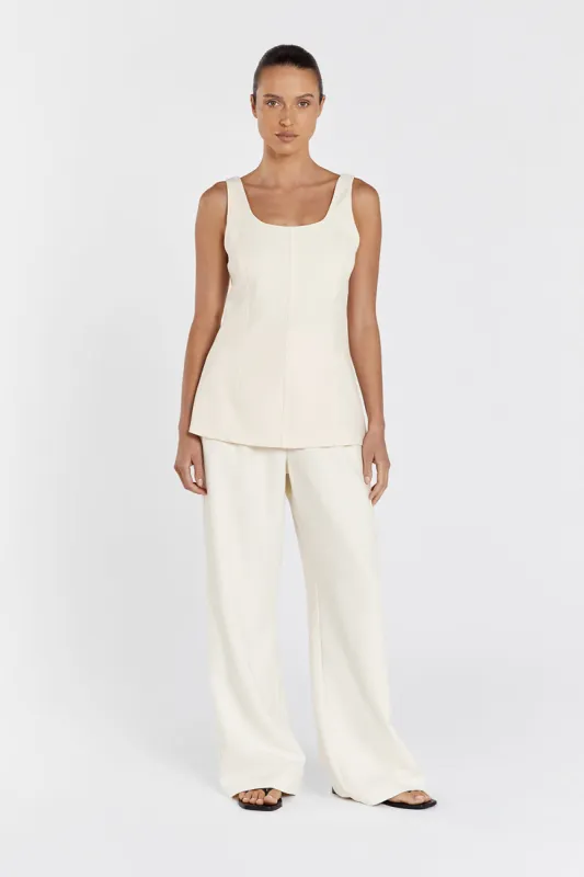 CAREY BUTTER SCOOP NECK TOP sold by Dissh