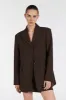 LIV BITTER CHOC BOYFRIEND BLAZER sold by Dissh